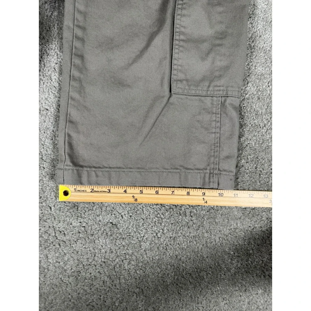 PacSun E-Waist Wide Leg Cargo Pants Taupe Gray Mens Small 100% Cotton Streetwear